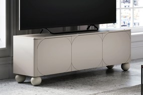 Sonatia II háromajtós TV szekrény, gömb lábakon - 150 cm - kasmír