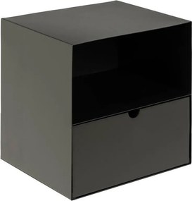 Joliet Éjjeliszekrény fekete kicsi Fiókkal És Polccal