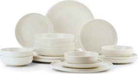 16 részes porcelán étkészlet krém