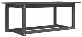 szürke tömör fenyőfa dohányzóasztal 110 x 55 x 45 cm