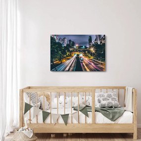 Egy éjszakai város képe (90x60 cm)