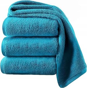 3 db Törölköző 500G Prémium Kéthurkos 50x100cm Tengeri Zöld Szett