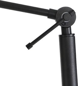 Állólámpa fekete, állítható, sárga búrával és arany belsővel 50cm - Editor