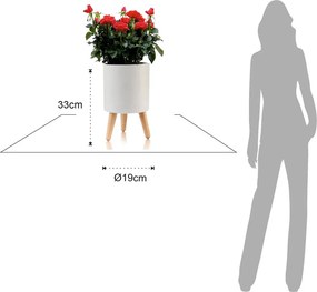 Műanyag önöntözős virágcserép ø 19 cm Calla - Tomasucci