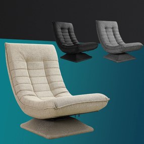 Casaria® Relaxációs fotel - krémszínű