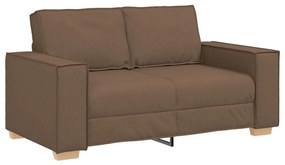 3 darabos kanapé szett párnákkal, barna szövet