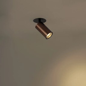 Modern süllyesztett spotlámpa sötét bronz GU10 50mm IP44 - Chels