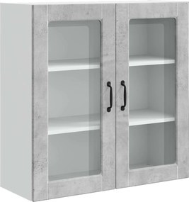 vidaXL Konyhaszekrény polcokkal Beton Szürke 80 x 31 x 80 cm Faanyag