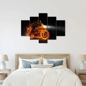 Kép - Motoros lángokkal (150x105 cm)
