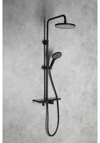 Aqualine - ARONA zuhanyszett csapteleppel, matt fekete