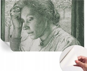 Matt öntapadós fotótapéta Falra Reflektív nő 416x254 cm