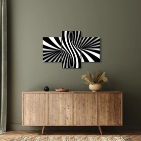 Absztrakt kép zebra csíkokkal (90x60 cm)