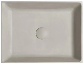 Sapho - FORMIGO ráültethető mosdó, 47,5 x 36,5 cm, beton/matt homokszín