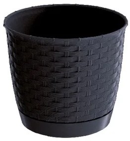 Ratolla Round virágcserép,22 m.19,5cm,4,2l,ANTR (S433) alátéttel, 22 cm