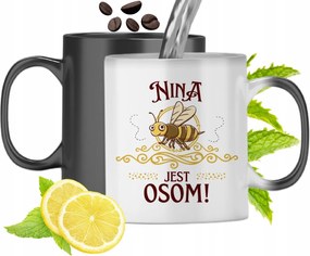 Mágikus Bögre Nina Fekete Színváltós, fényképes nyomattal