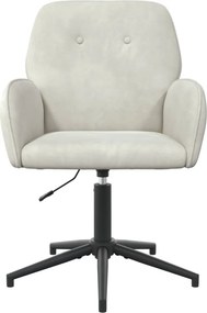 vidaXL Forgós Íróasztali Székek 2 db 54 x 55 x 90 cm Krémszínű Bársony