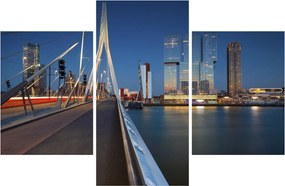 Kép - Alkonyat Rotterdamban, Hollandia (90x60 cm)