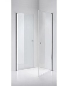 Stuxi Bari Duo 70x90 aszimmetrikus 2 nyíló ajtós zuhanykabin 6 mm vízlepergető biztonsági üveggel, króm