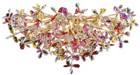 Kristály felületre szerelhető csillár 12xG9/40W/230V színes