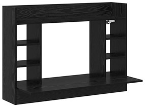 vidaXL falra szerelhető íróasztal fekete tölgy 105x48x75 cm szerelt fa