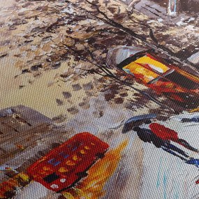 Kép - Egy téli város festménye (90x60 cm)