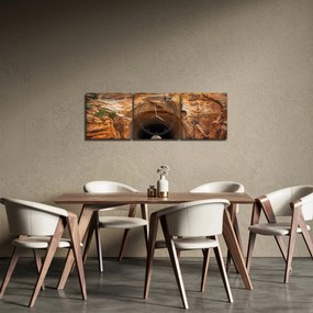 Kép - alagút a sziklaban (órával) (90x30 cm)