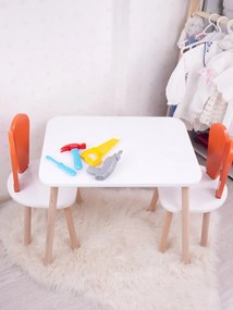 Gyerekasztal székekkel Bunny Two Chair Set - Orange, White