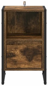 vidaXL Éjjeli asztal fiókkal Füstös tölgy 39,5 x 30 x 50 cm Faanyag