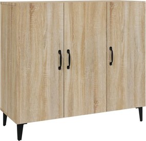 vidaXL sonoma tölgy színű szerelt fa tálalószekrény 90 x 34 x 80 cm