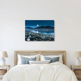 Egy éjszakai táj képe, Izland (üvegen) (70x50 cm)