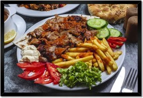 Poszterek keretben 60x40 Ízletes Gyros étel