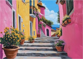 Kép - Rózsaszín sikátor (70x50 cm)
