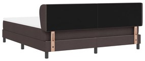Boxspring Ágy Matrac 180x200 cm Sötétbarna Szövet