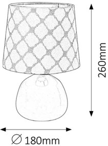Rabalux 4384 - Asztali lámpa ELLIE E14/40W rózsaszín