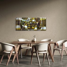 Kép - Geometrikus kollázs a skandináv erdők hátterében (120x50 cm)