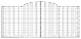 20 db íves horganyzott vas gabion kosár 300x50x120/140 cm