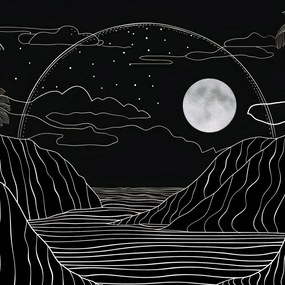 Poszter 90x90cm Éjjeli Trópusok aurája