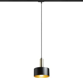 RENDL GIULIA 20 egyáramkörös sínre fekete/aranybarna sárgaréz 230V LED E27 15W