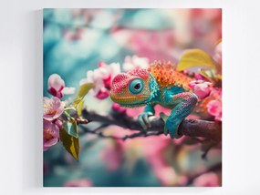 Poszter Természet Színes Kaméleon Gyík 80x80