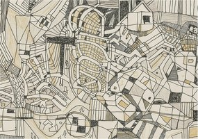 Fotótapéta Flizelina falra 3D Loft geometrikus absztrakt 208x146 Ragasztó