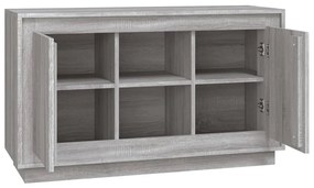 szürke sonoma színű szerelt fa tálalószekrény 102x35x60 cm