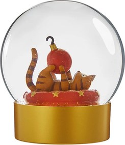 CELEBRATE X-MAS hógömb 11 cm, cica