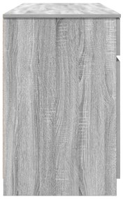 Asztal Szürke Sonoma 140x49x76 cm Szerelt fa