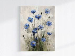 Vászonkép Canvas Természet Növények Kert Rét Kék Virágok 60x80
