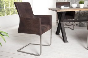 SAMSON sötét kávészínű fémvázas szék