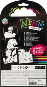 Unikornis Neon színező filctollal 40 oldalas