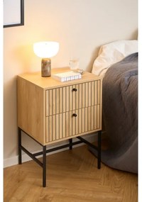 OLIVIA fiókos éjjeliszekrény, tölgy