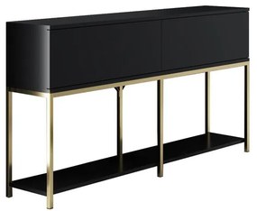 Konzolasztal Lord - Black, Gold