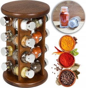 Fűszertartó Forgó Fűszertartó Állvány Szett 16 Db-os