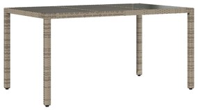 Kert étkező szett 5 pcs Szürke 150 x 90 x 75 cm polirattan